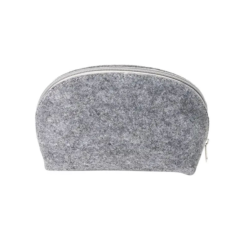 Wholesale Custom Eco Felt Cosmetic Bag | OEM ODM Shell Makeup Pouch