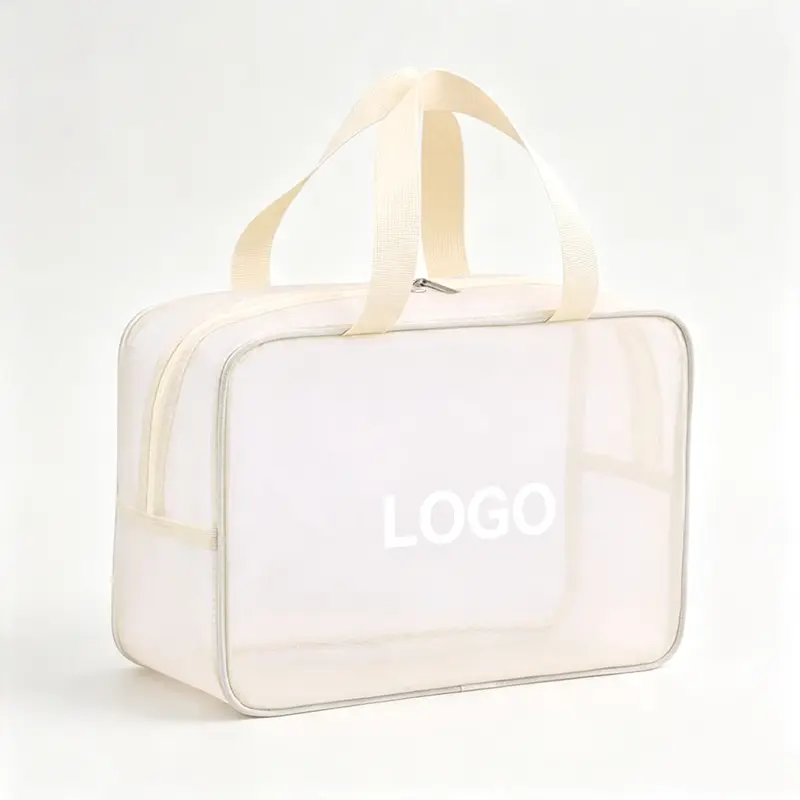 Wholesale Polyester Mesh Travel Toiletry Bag, Custom Logo Multi Size Portable Co
