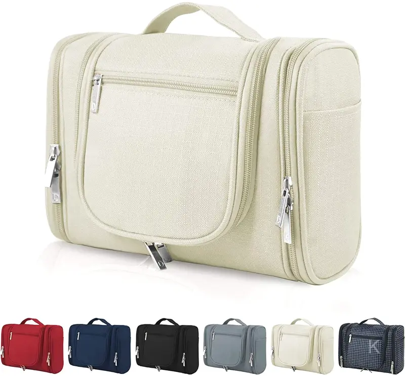 Wholesale Hanging Travel Toiletry Bag, Custom Logo 2 Styles & Custom Fabric Opti